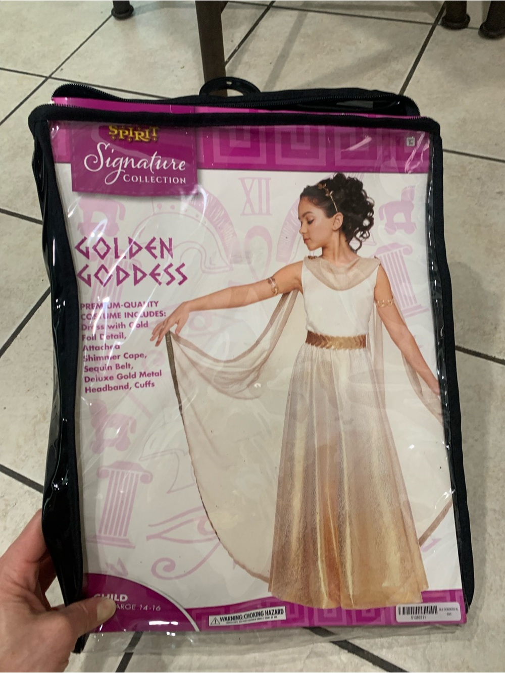 Spirit Signature Collection Golden Goddess Kids Costume - Gold - kids size Large